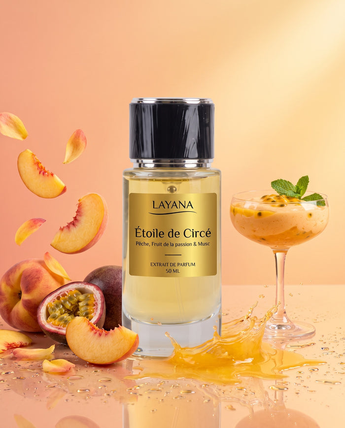 LAYANA Étoile de Circé — extrait de parfum 50 ml — Pêche, Fruit de la passion & Musc