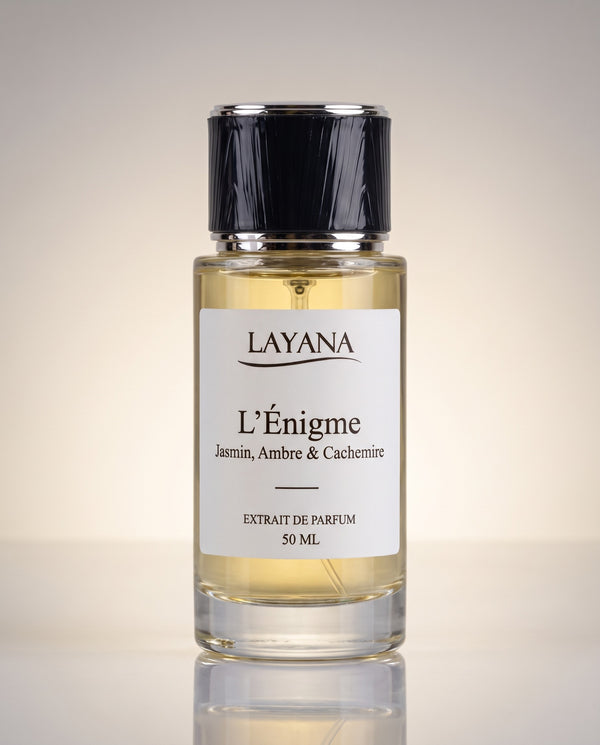 LAYANA L'Énigme — extrait de parfum 50 ml — Jasmin, Ambre & Cachemire
