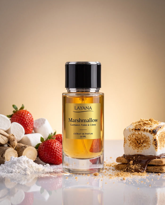 LAYANA Marshmallow — extrait de parfum 50 ml — Guimauve, Fraise & Crème