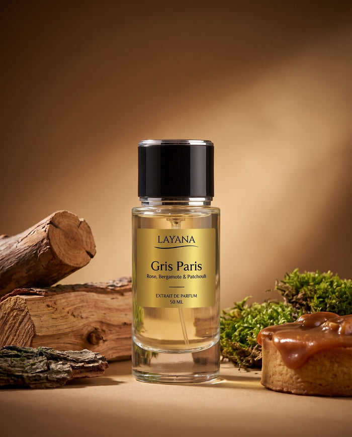 LAYANA Gris Paris — extrait de parfum 50 ml — Rose, Bergamote & Patchouli