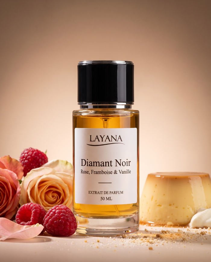 LAYANA Diamant Noir — extrait de parfum 50 ml — Rose, Framboise & Vanille